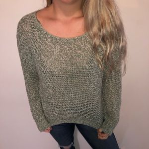 Adorable green and white sweater